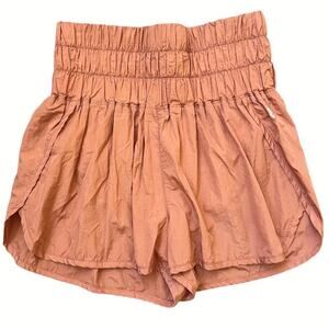 Free People Movement Brushed Apricot The Way Home Shorts Sz M Athleisure Gym Fit